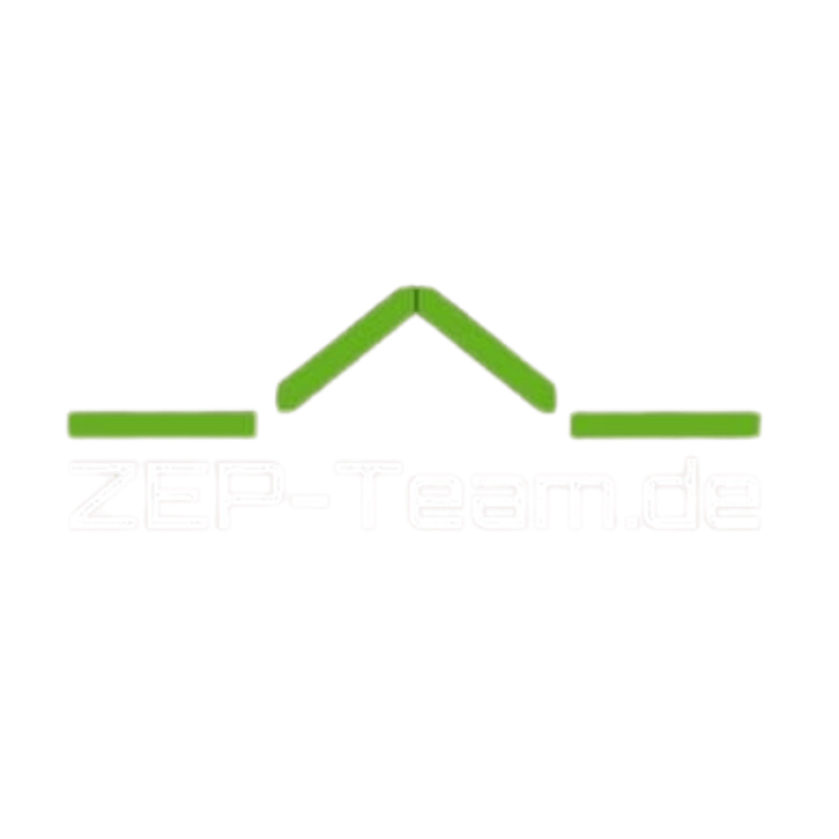 Grünes Logo mit dem Schriftzug „ZEP-Team.de“ und einer stilisierten grünen Dachlinie darüber.