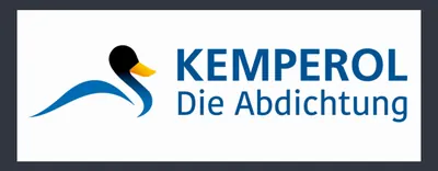KEMPEROL Logo mit einer stilisierten Ente und dem Text „Die Abdichtung“.